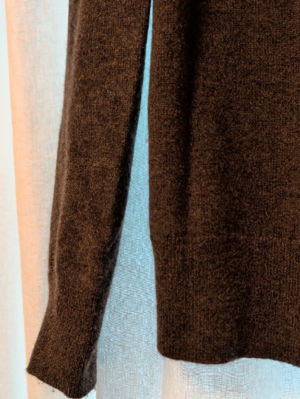 Quince Brown Crewneck Cashmere Cardigan - Picture 4 of 4